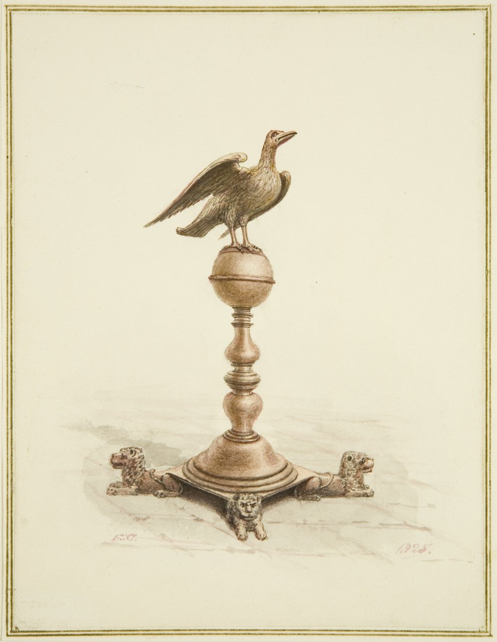 The Eagle in St Mary-le-Port Church (blyant og akvarel på papir) af Edward Cashin