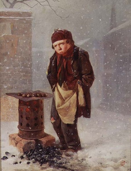 Kastanjesælgeren (olie) af Edward Charles Barnes