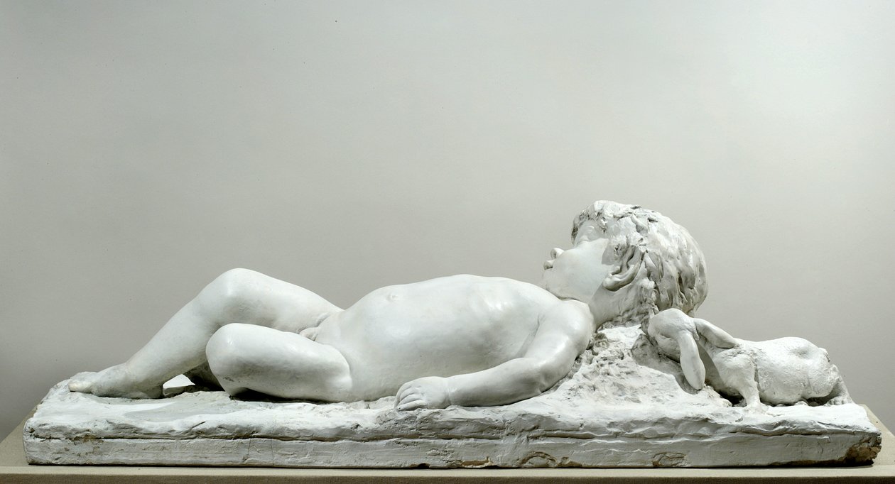 Sovende faun (gips) af Edward Clark Potter