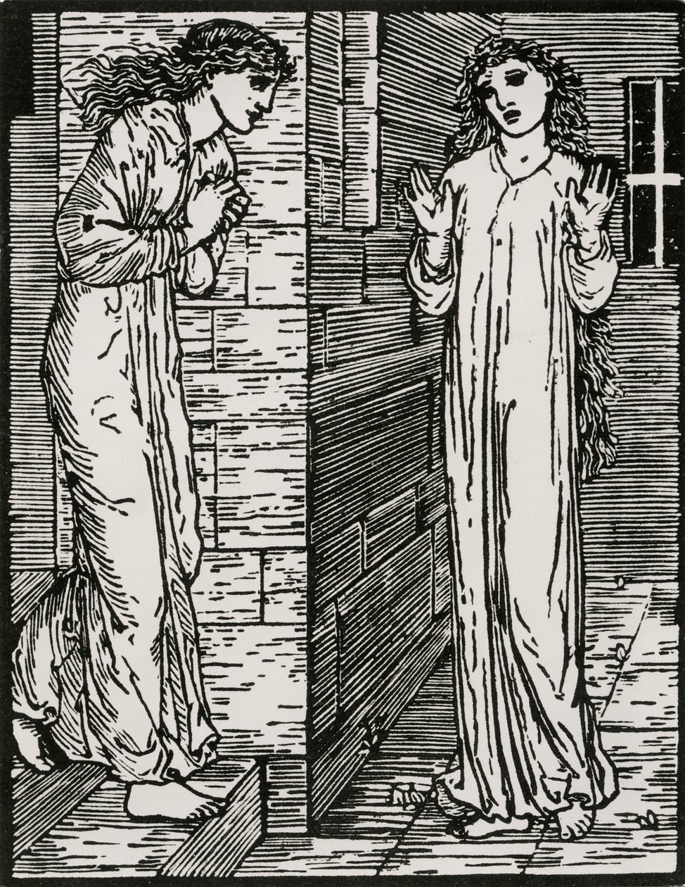 Kommer til den første søster af Edward Coley (after) Burne Jones