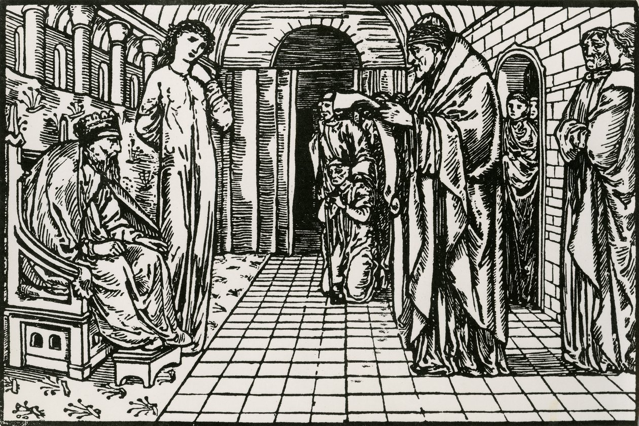 Oraklet af Edward Coley (after) Burne Jones