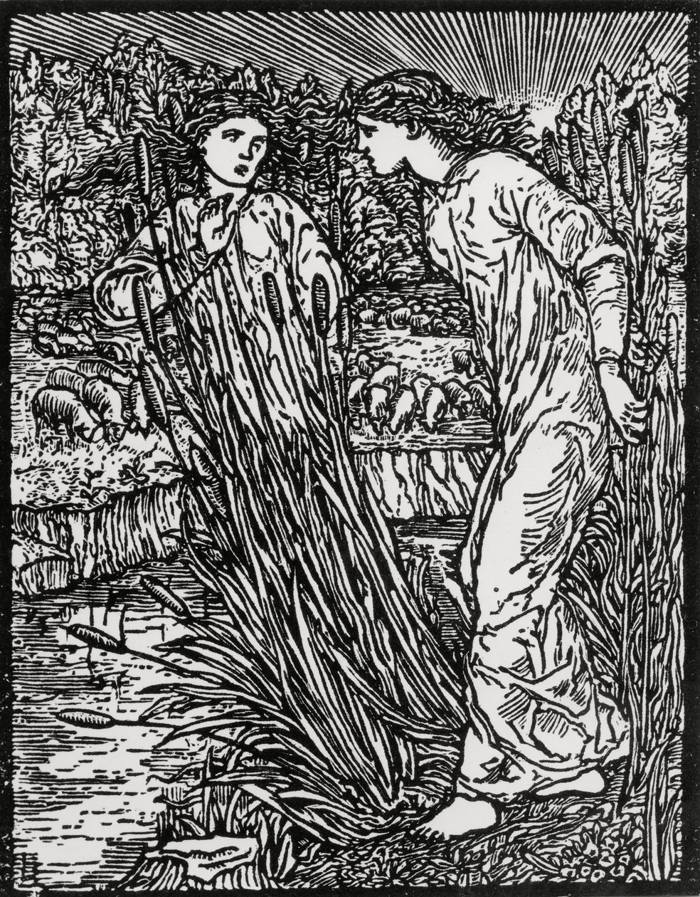 Det gulduldede fårs opgave af Edward Coley (after) Burne Jones