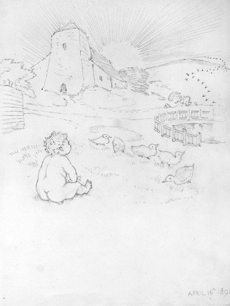 Fødselsdag - 16. april af Edward Coley Burne Jones