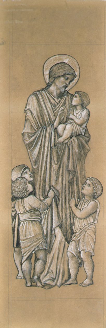 Kristus velsigner de små børn af Edward Coley Burne Jones