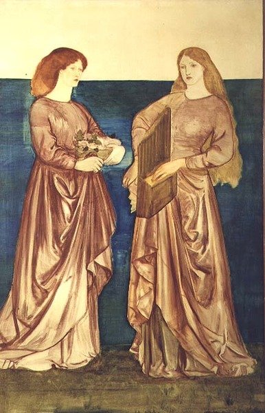 St. Dorothy og St. Cecilia af Edward Coley Burne Jones