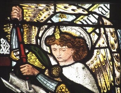 Sankt Michael af Edward Coley Burne Jones