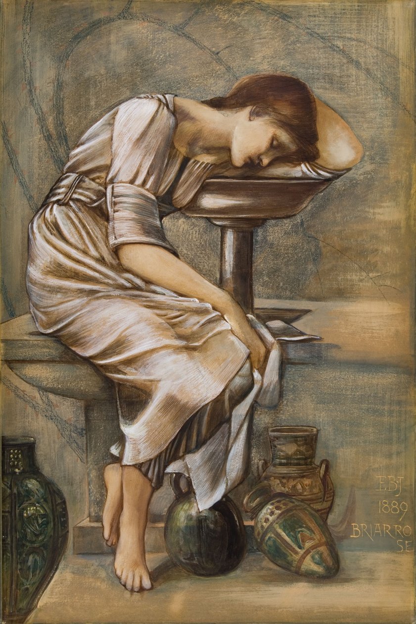 Studie til Briar Rose-serien af Edward Coley Burne Jones