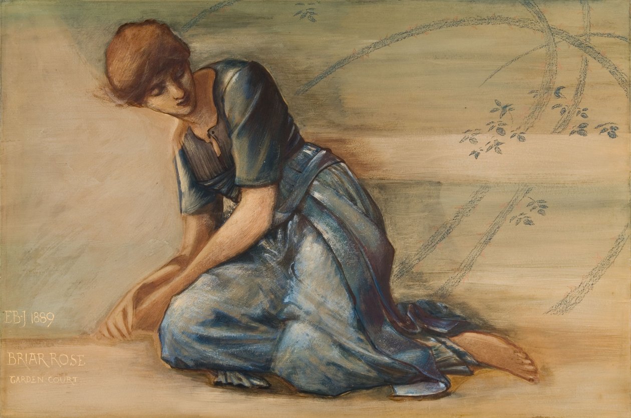 Tutkimus Briar Rose -sarjaan, The Garden Court af Edward Coley Burne Jones