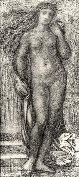 Sommer (blyant og rødt kridt) (s/h foto) af Edward Coley Burne Jones