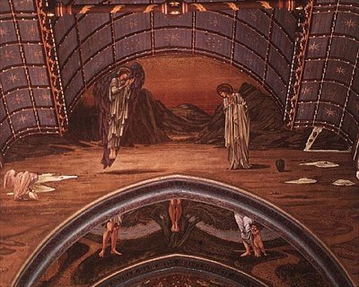 Bebudelsen og en del af en allegorisk korsfæstelse af Edward Coley Burne Jones