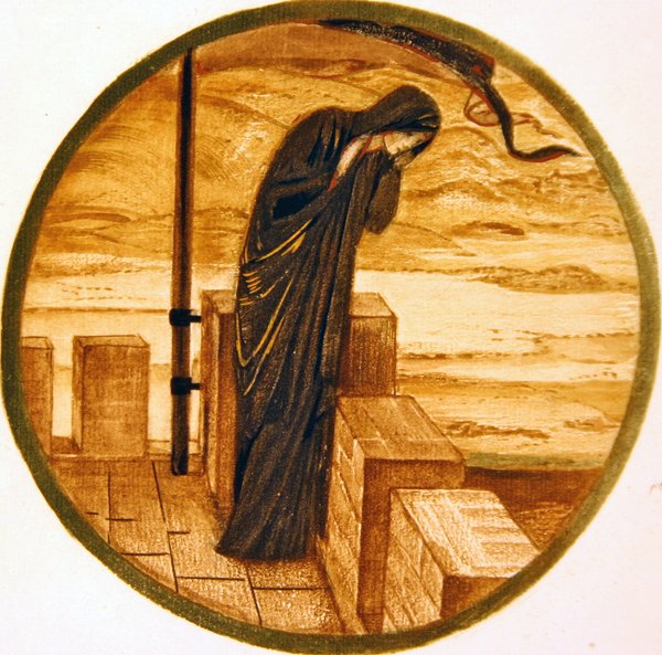 Blomsterbogen: Kommer han ikke? af Edward Coley Burne Jones