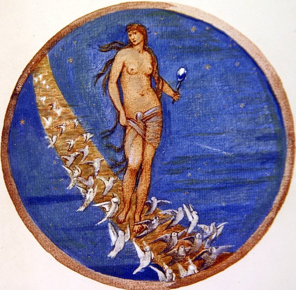 Blomsterbogen: V. Himlens rose af Edward Coley Burne Jones