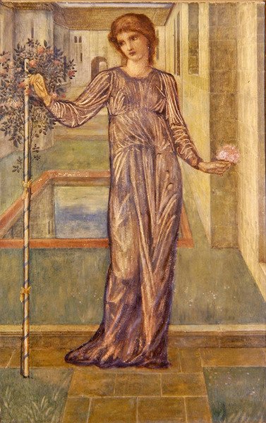 The Garland (gouache på papir) af Edward Coley Burne Jones