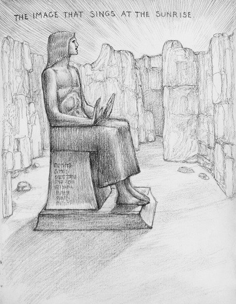 Billedet, der synger ved solopgangen (blyant på papir) af Edward Coley Burne Jones
