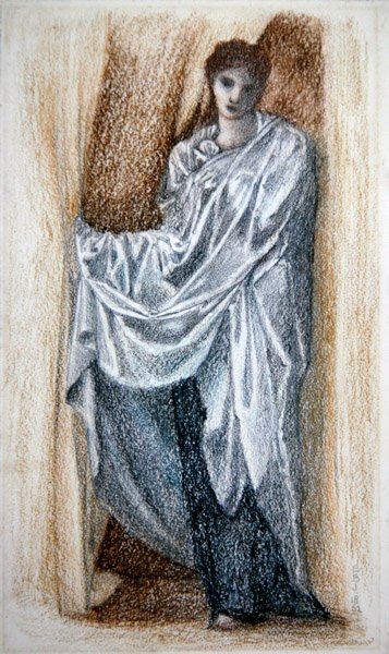 Kvinde i klassisk kappe af Edward Coley Burne Jones