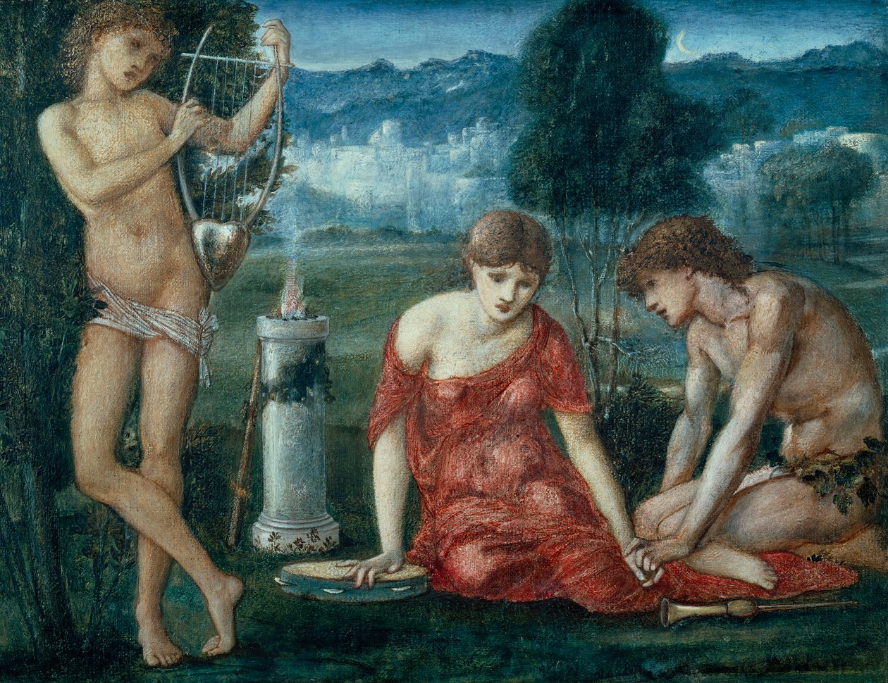 Et offer til jomfruhinden, 1875 af Edward Burne Jones