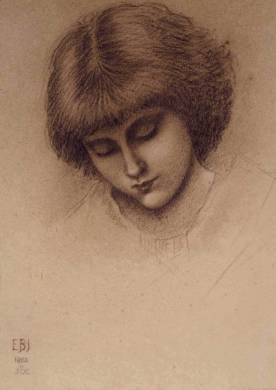 En undersøgelse for "Kong Cophetua og tiggerpigen", af Edward Burne Jones