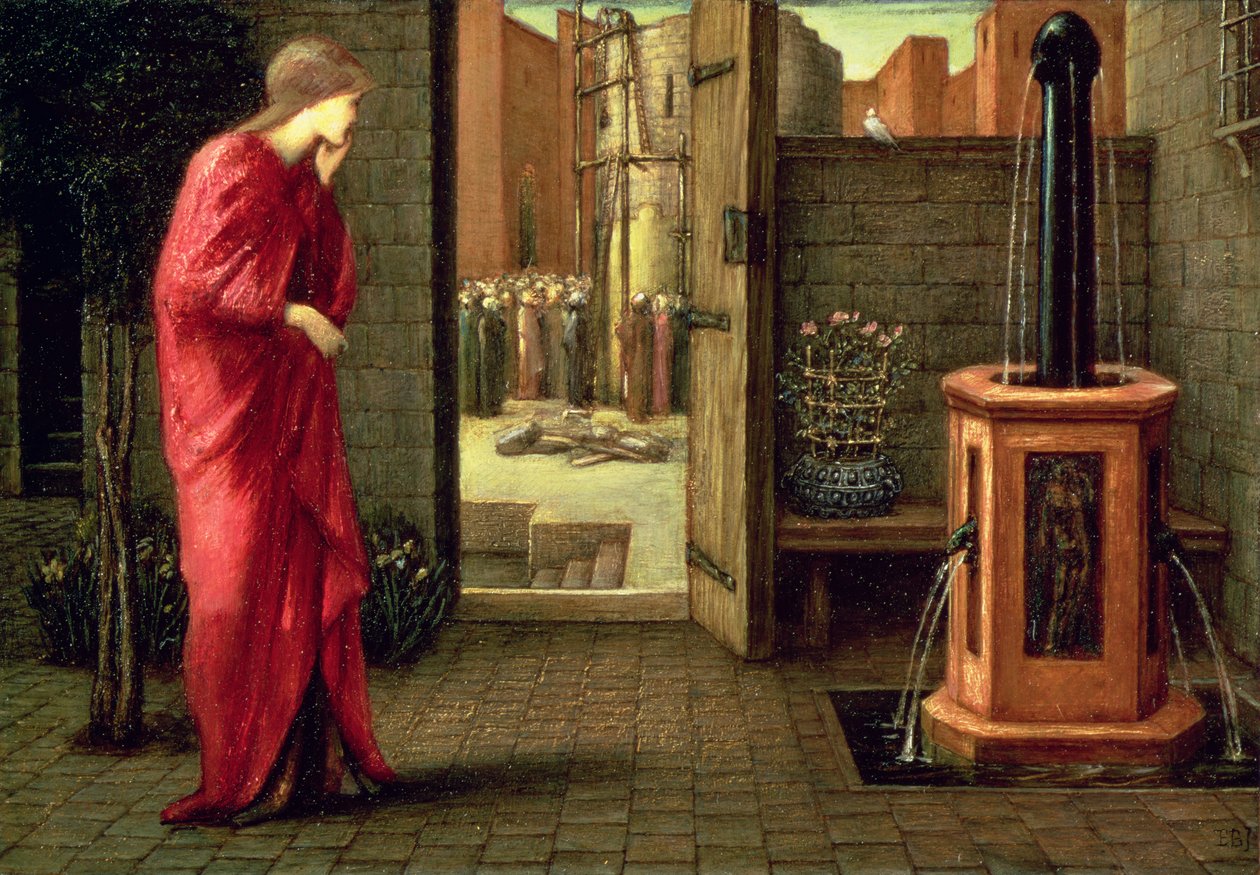 Danae ser på bygningen af det brazen tårn, 1872 af Edward Burne Jones