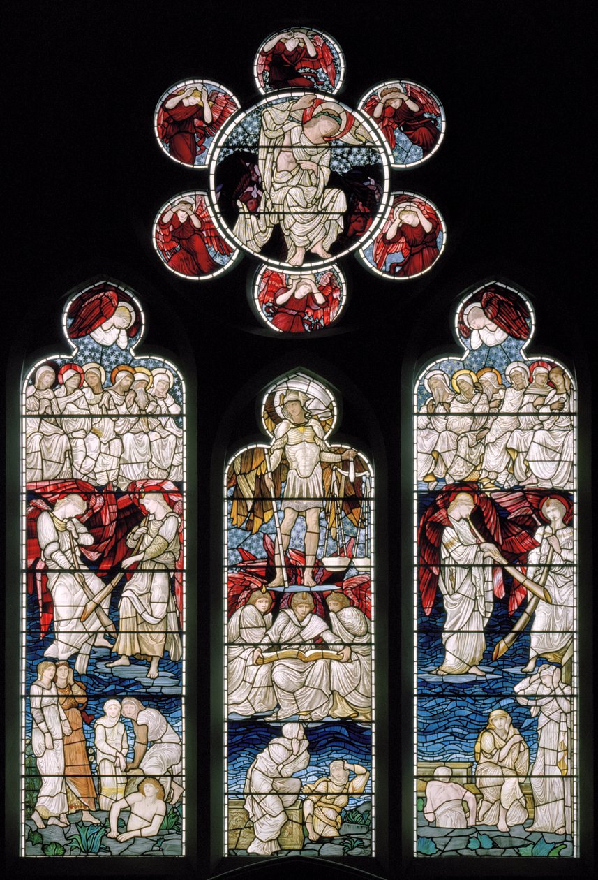 Easthampstead, St. Michael & St. Mary Magdalen, Morris & Co., Edward Burne-Jones, The Last Judgement, St. Michael, 1876 af Edward Burne Jones