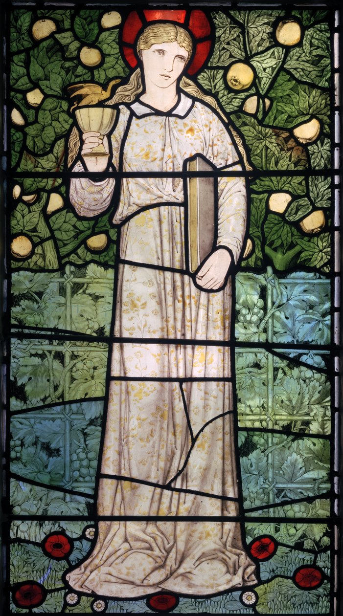 Faith, 1867 (farvet glas) af Edward Burne Jones