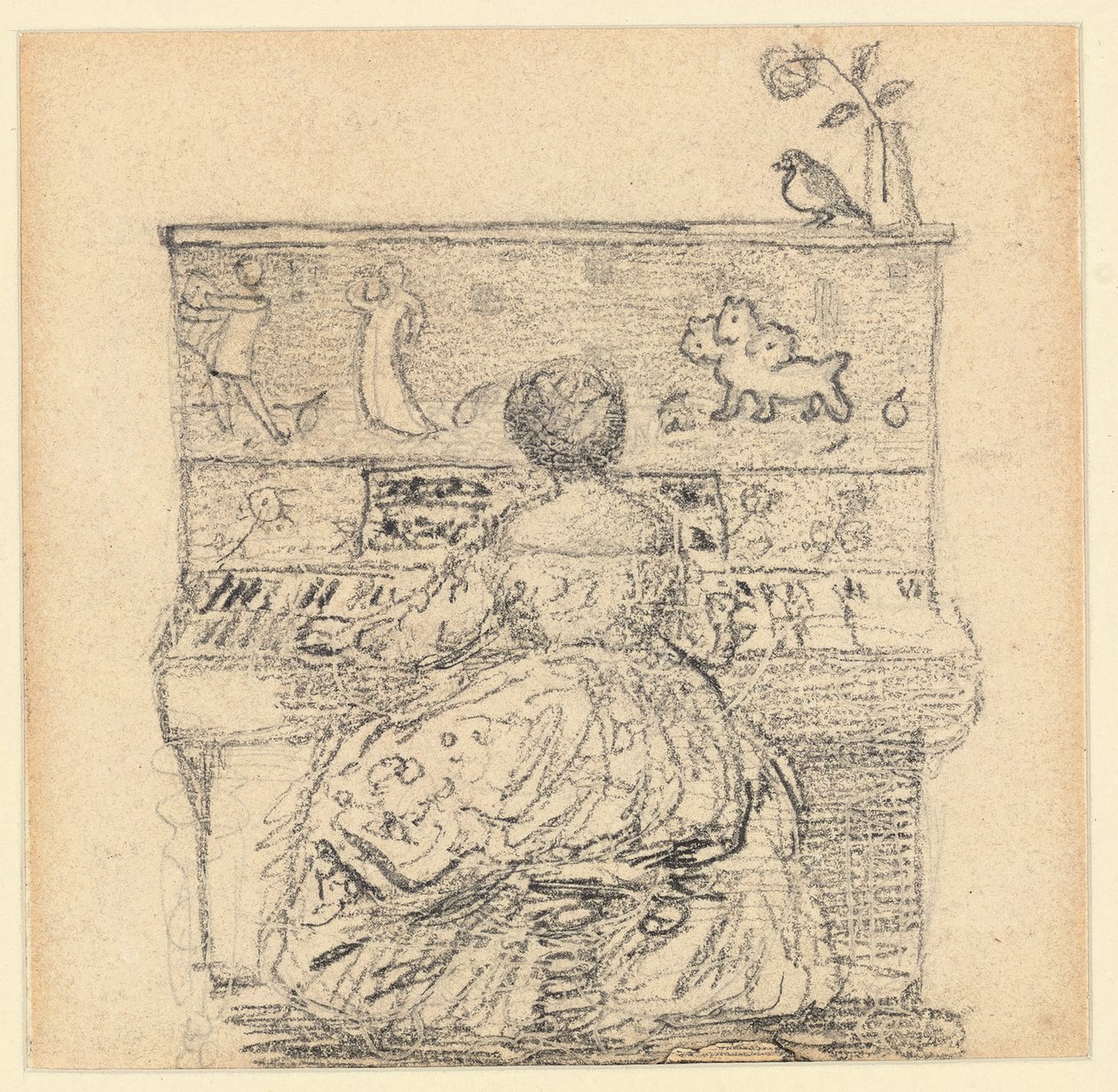 Georgiana Burne-Jones ved klaveret af Edward Burne Jones
