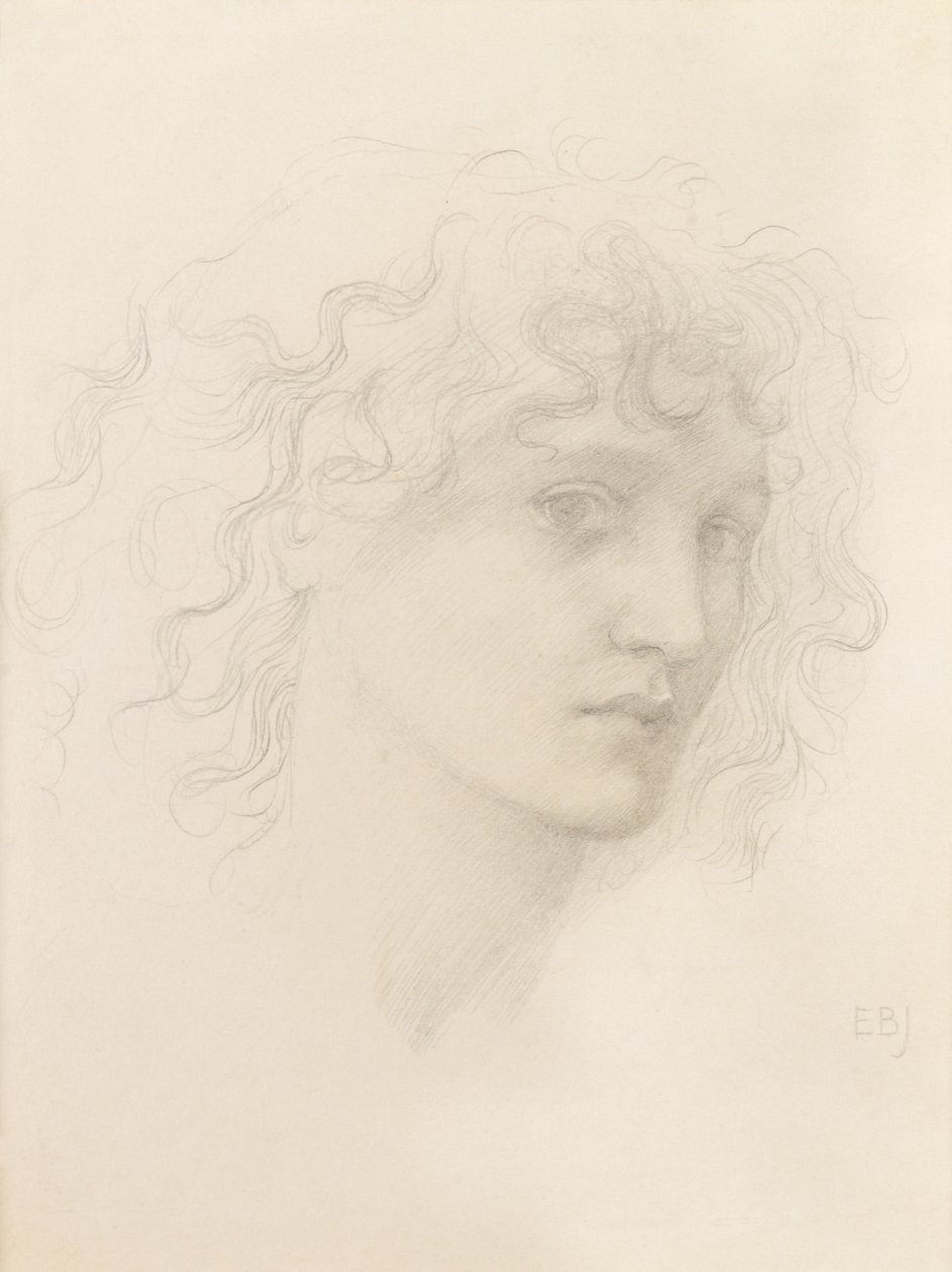 Leder af May Morris (blyant) af Edward Burne Jones