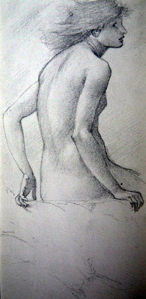 Hill Fairy (se 452518 verso) af Edward Burne Jones