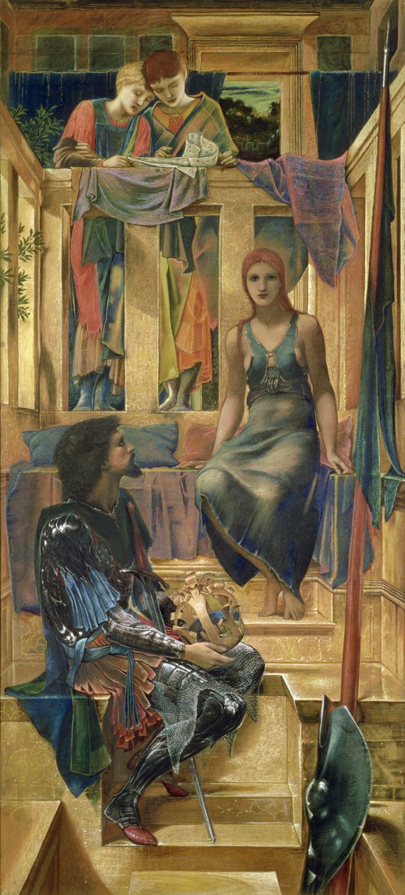 Kong Cophetua og tiggerpigen - tegneseriestudie, 1883 af Edward Burne Jones