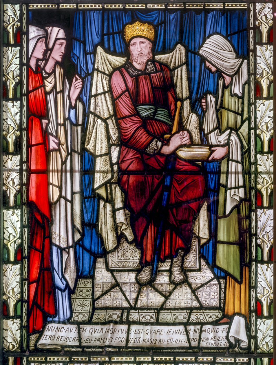 King David and Charity, ca. 1896 (farvet glas) af Edward Burne Jones