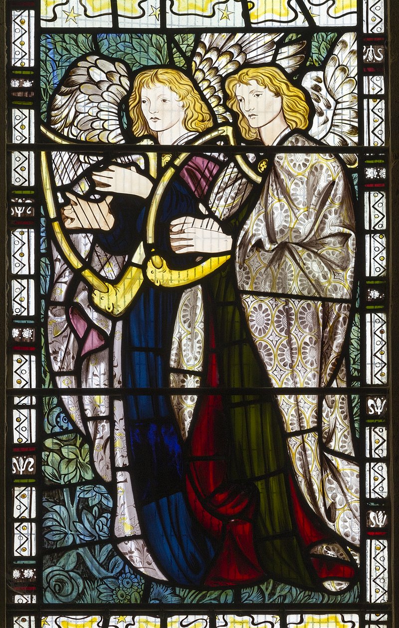 Musikalske engle, 1865 af Edward Burne Jones