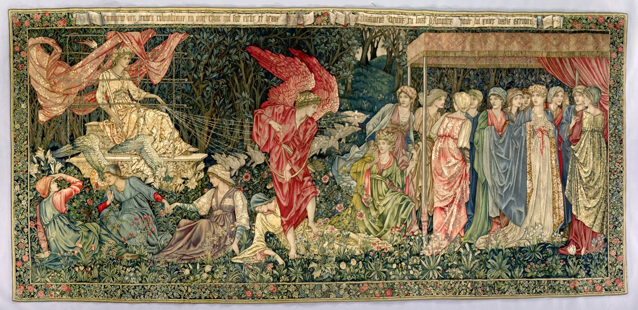 Passing of Venus, designet i 1901 og vævet i 1926 (uld-, silke- og linnedtæppe) af Edward Burne Jones