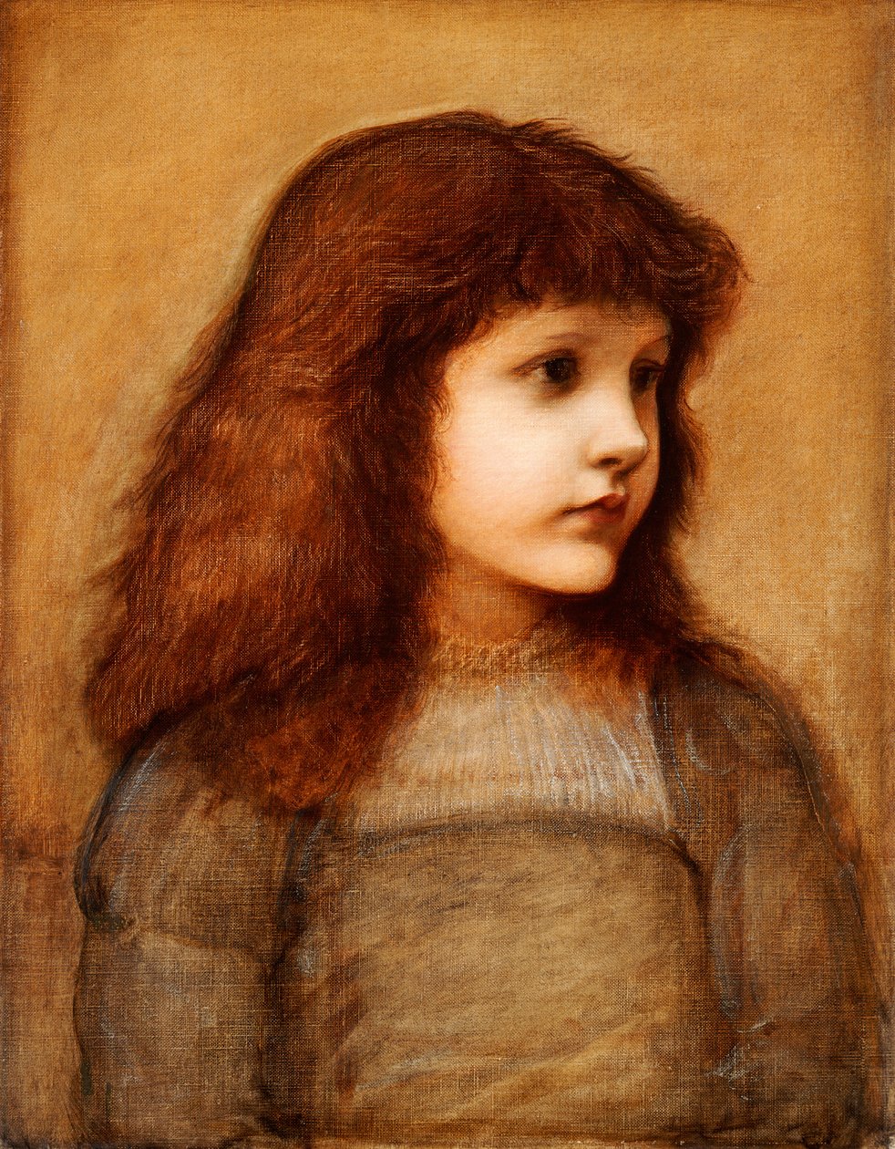Portræt af Gertie Lewis, halv længde, 1879-80 af Edward Burne Jones
