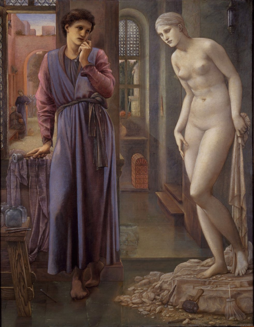 Pygmalion og billedet - The Hand Refrains, 1878 af Edward Burne Jones