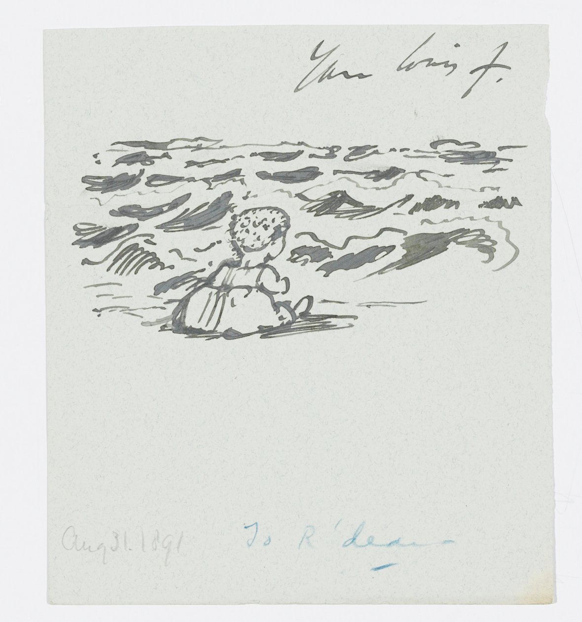 Seaside, brev til kunstnerens barnebarn, Angela Thirkell, 31. august af Edward Burne Jones