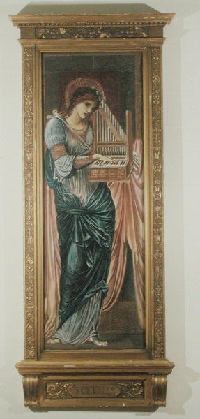 St Cecilia (tempera på panel) (se også 196891) af Edward Burne Jones