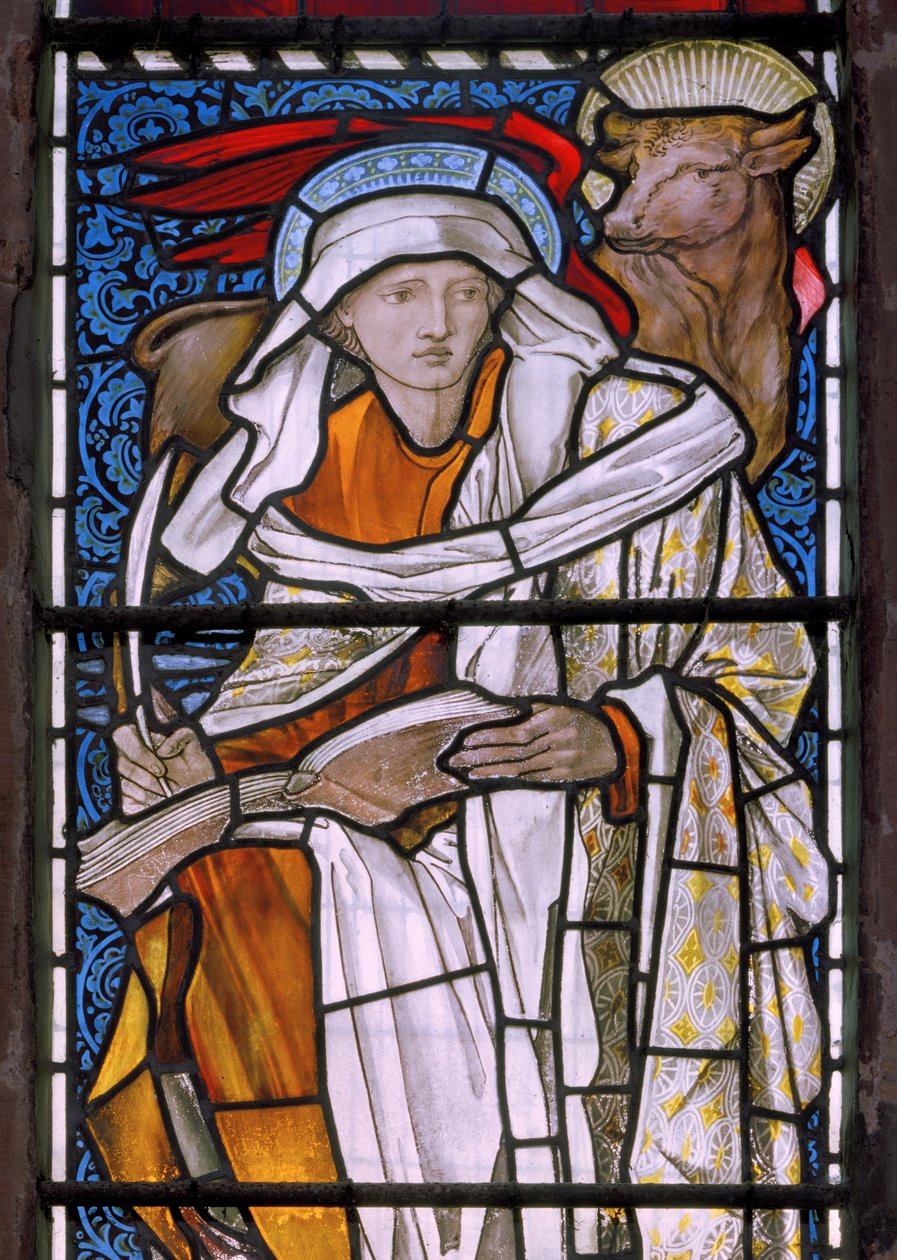 St Luke, 1877 (farvet glas) af Edward Burne Jones