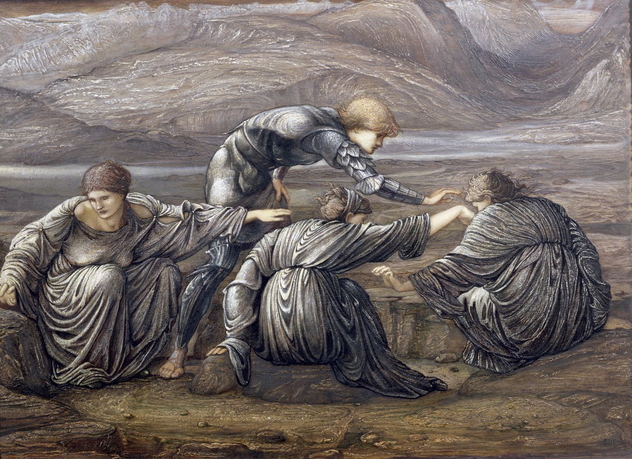 Studie for Perseus and the Graiae, 1880 (se også 80764) af Edward Burne Jones