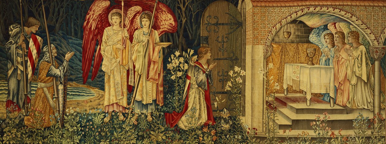 The Achievement of the Holy Grail af Sir Galahad, Sir Bors og Sir Percival, af Edward Burne Jones