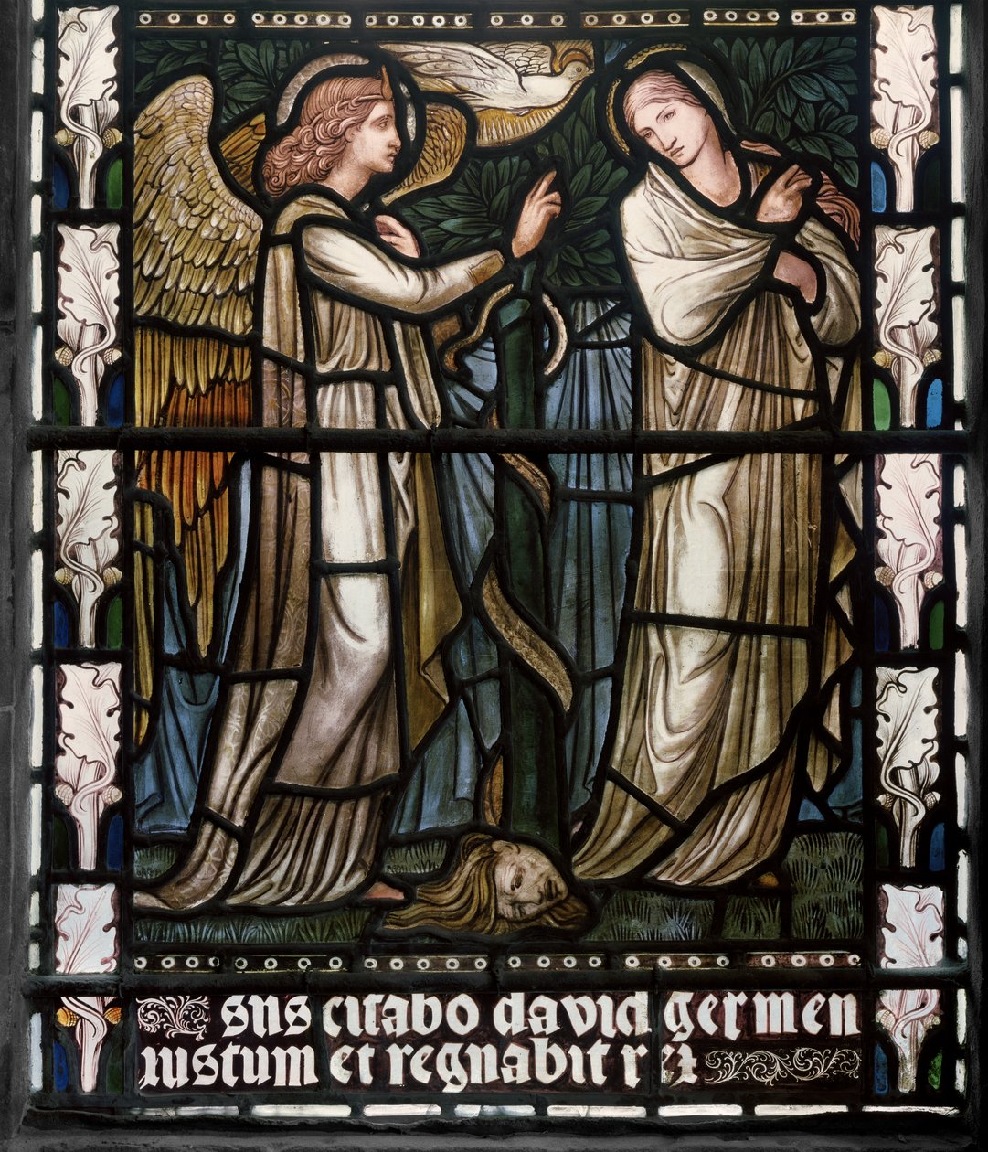 Bebudelsen, 1876 (glasmaleri) af Edward Burne Jones