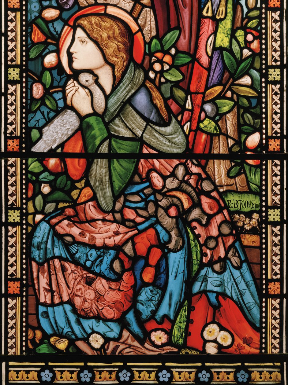 Bebudelsen, ca. 1860 (farvet glas) af Edward Burne Jones