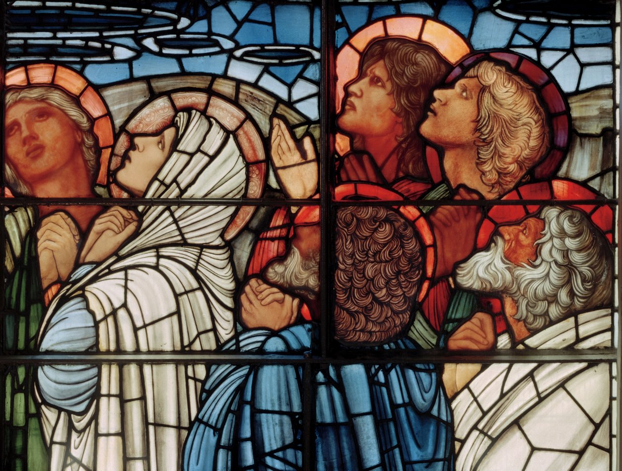 Ascension Window, detalje, 1885 (farvet glas) af Edward Burne Jones