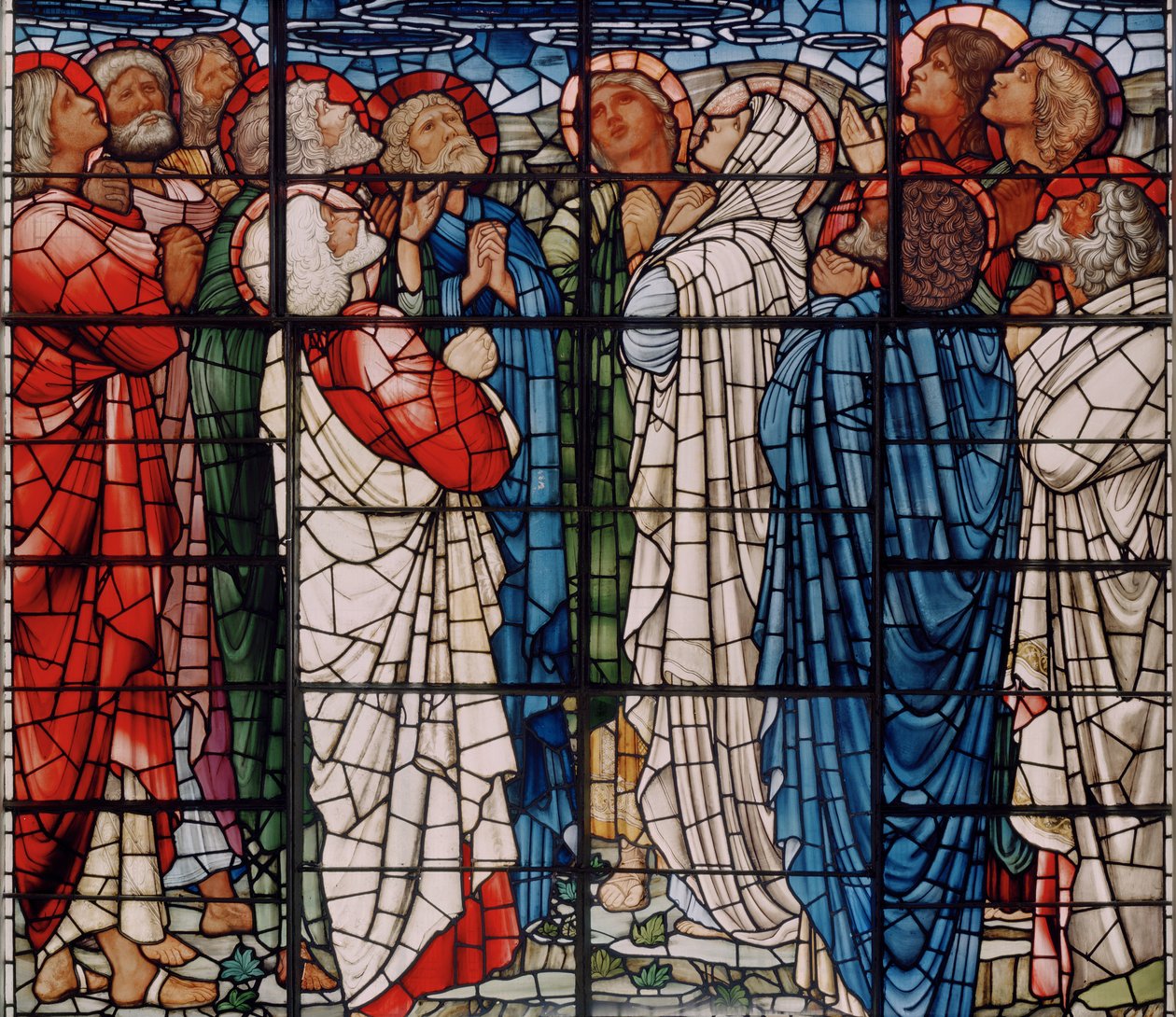 Ascension Window, detalje, 1885 (farvet glas) af Edward Burne Jones