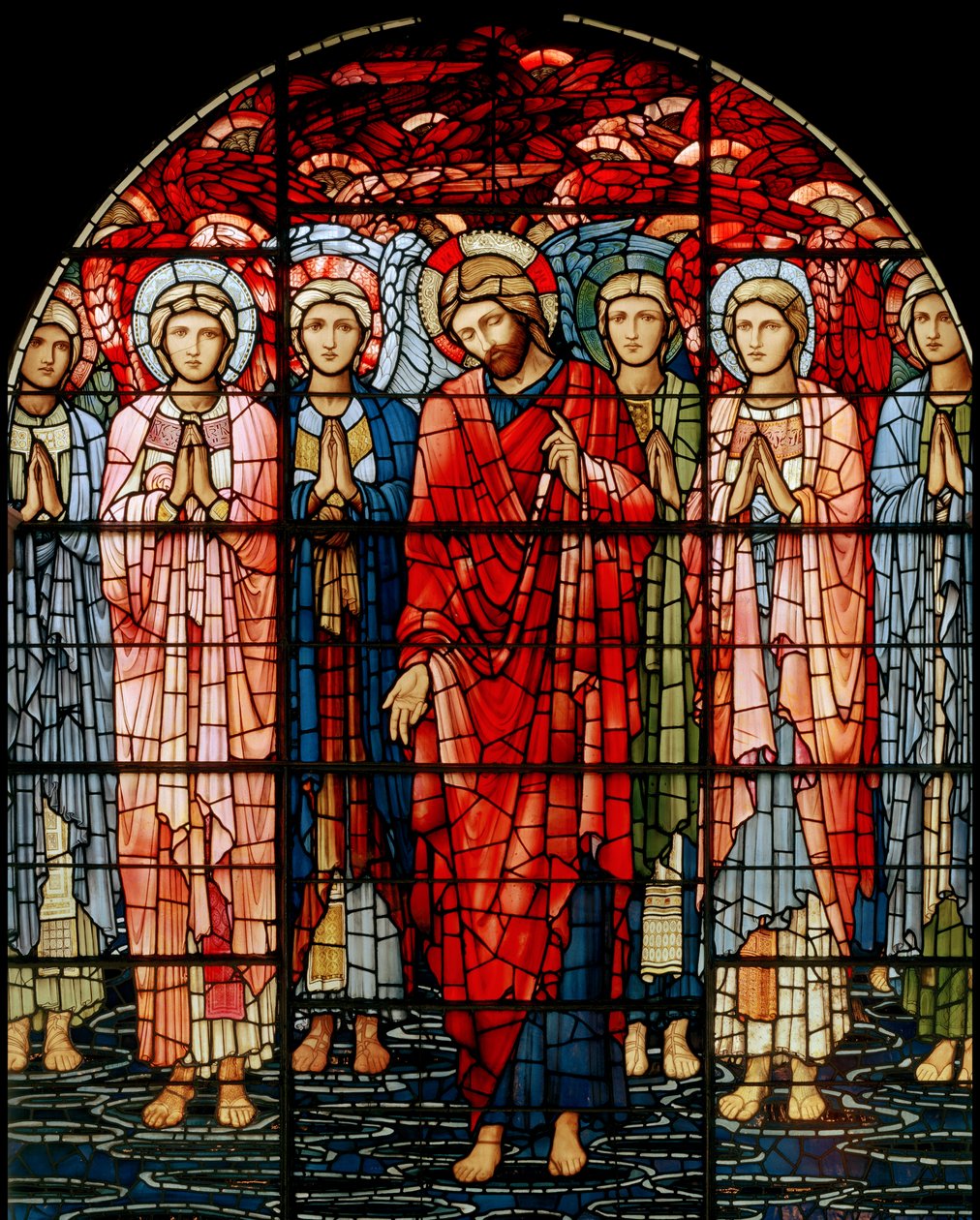 Ascension Window, detalje, 1885 (farvet glas) af Edward Burne Jones