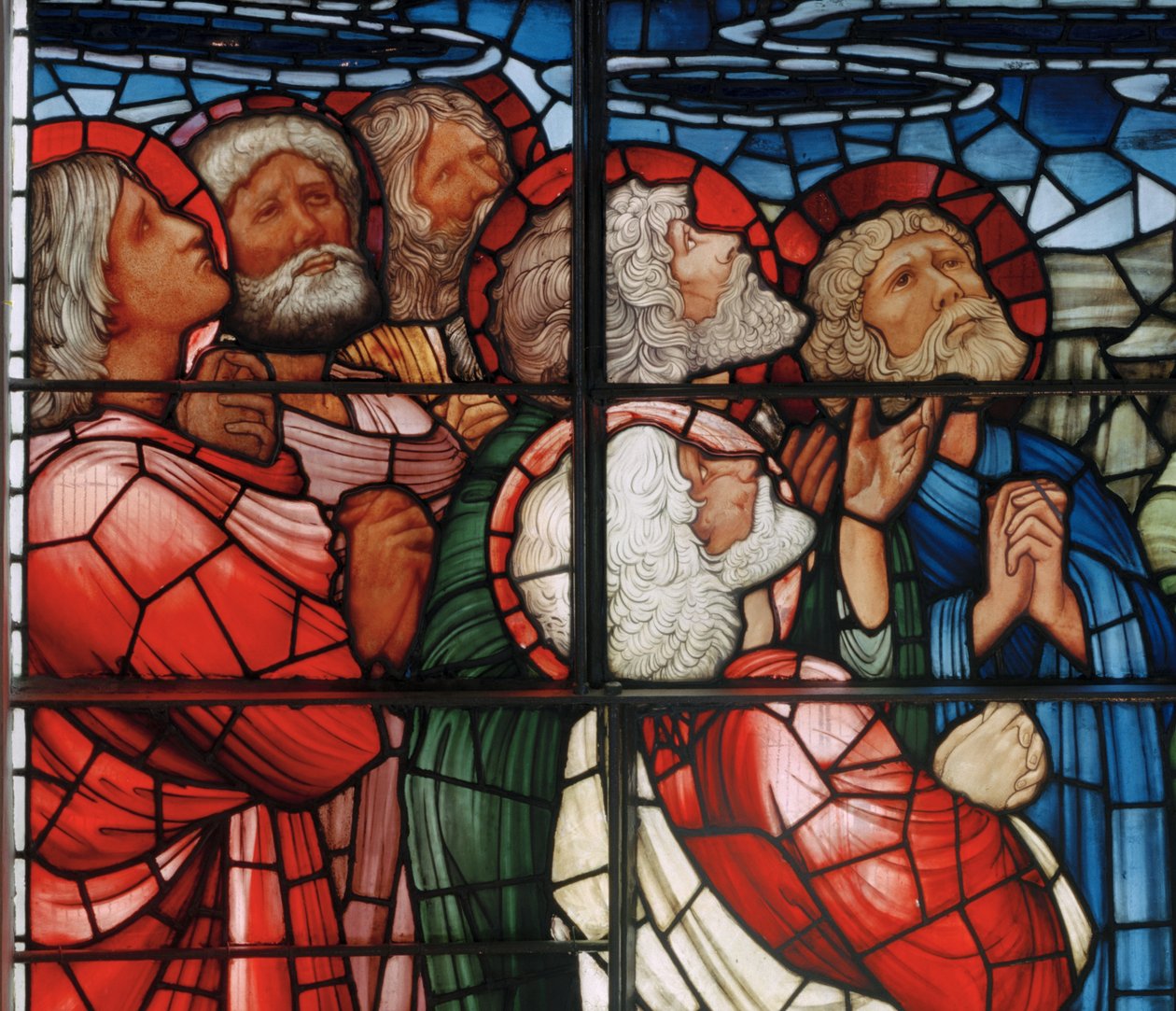 Ascension Window, detalje, 1885 (farvet glas) af Edward Burne Jones