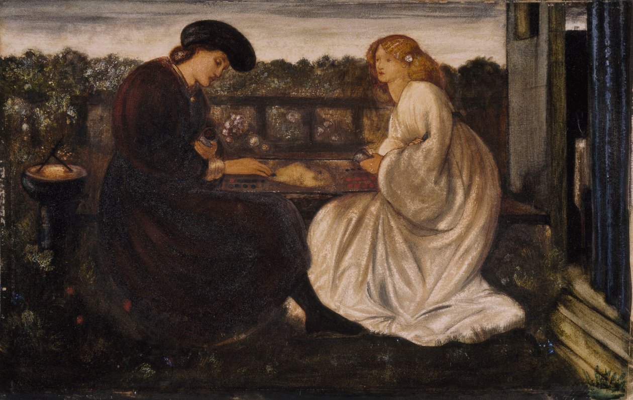 Backgammonspilleren, 1862 af Edward Burne Jones