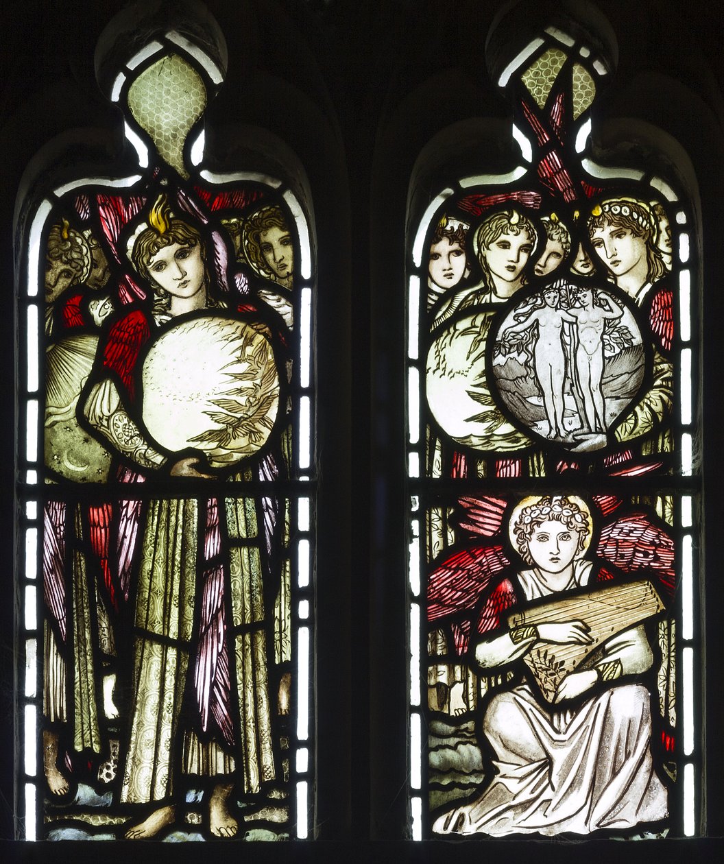 The Days of Creation, 1874 (farvet glas) af Edward Burne Jones