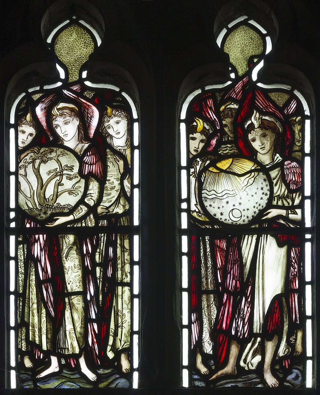 The Days of Creation, 1874 (farvet glas) af Edward Burne Jones