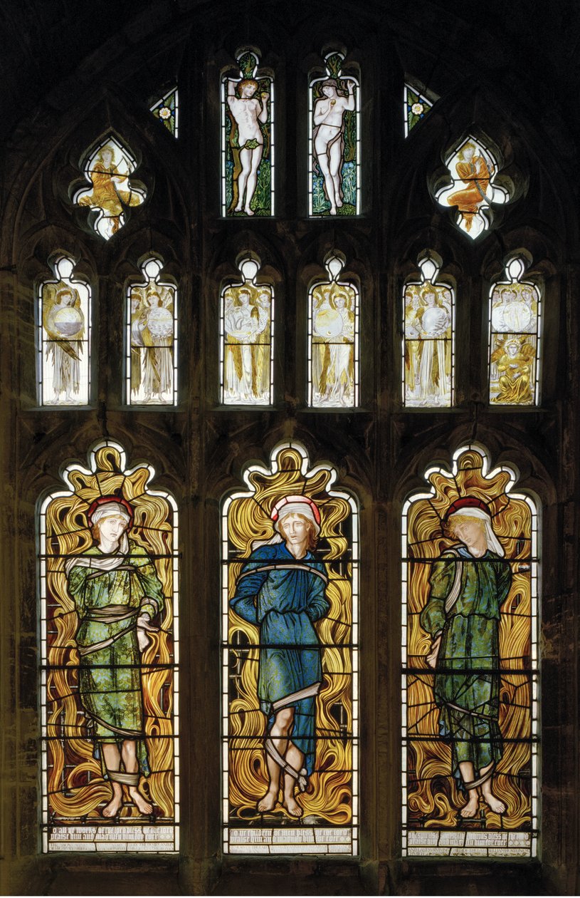 The Fiery Furnace, 1870 (farvet glas) af Edward Burne Jones