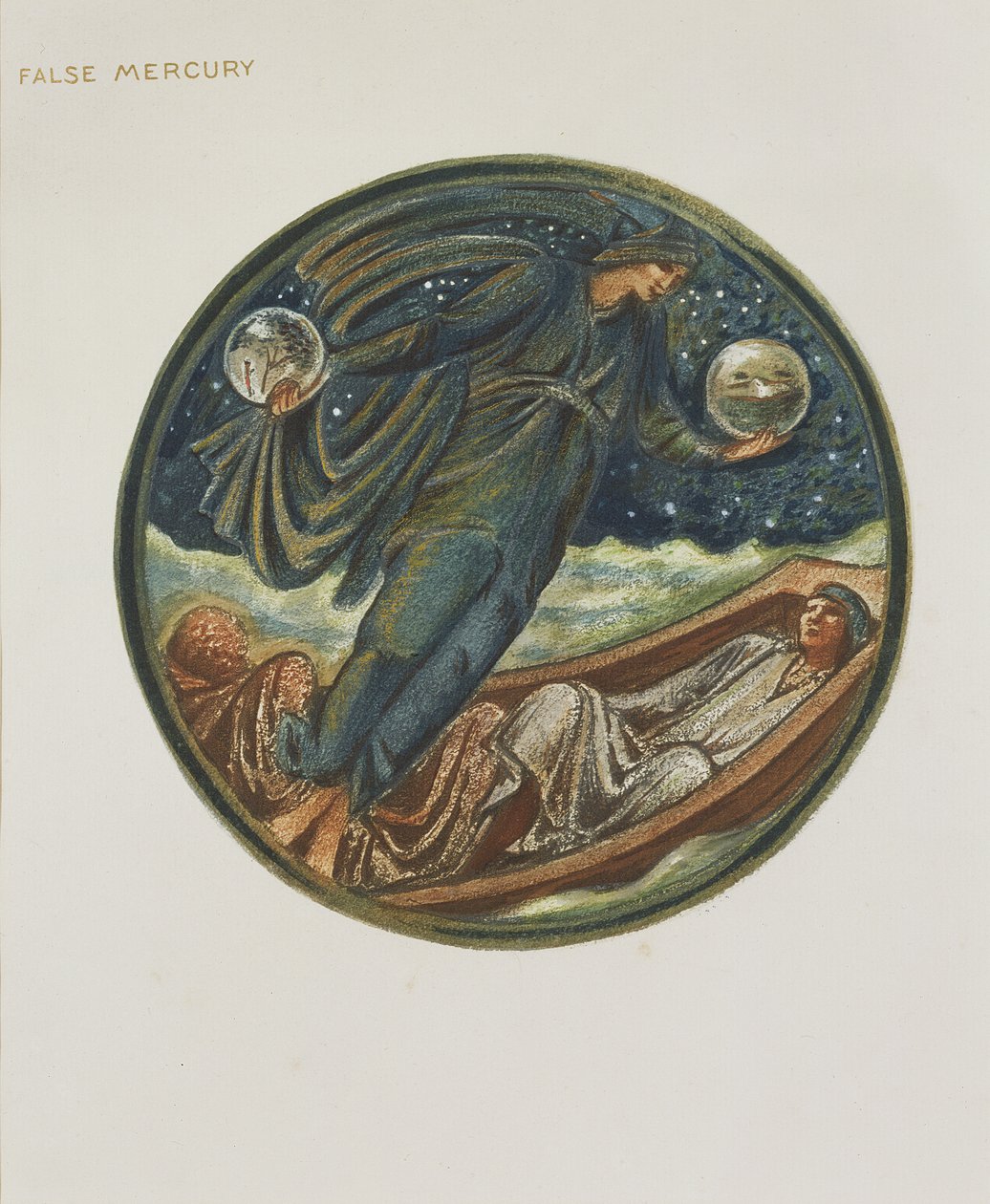 Blomsterbogen: XXXVI. Falsk Mercury, 1905 (litho med gouache på papir) af Edward Burne Jones