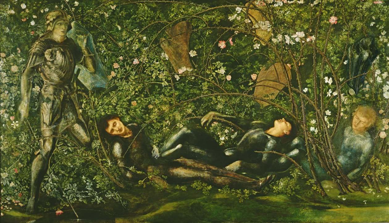 The Knights and the Briar Rose, 1869 af Edward Burne Jones